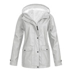 Judith | Women's Windproof Hooded Rain Jacket, Lightweight Autumn Coat | My Sweet Wardrobe | Yellow