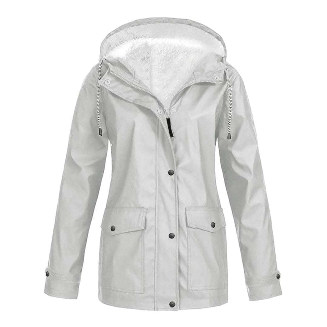 Judith | Women's Windproof Hooded Rain Jacket, Lightweight Autumn Coat | My Sweet Wardrobe | Yellow