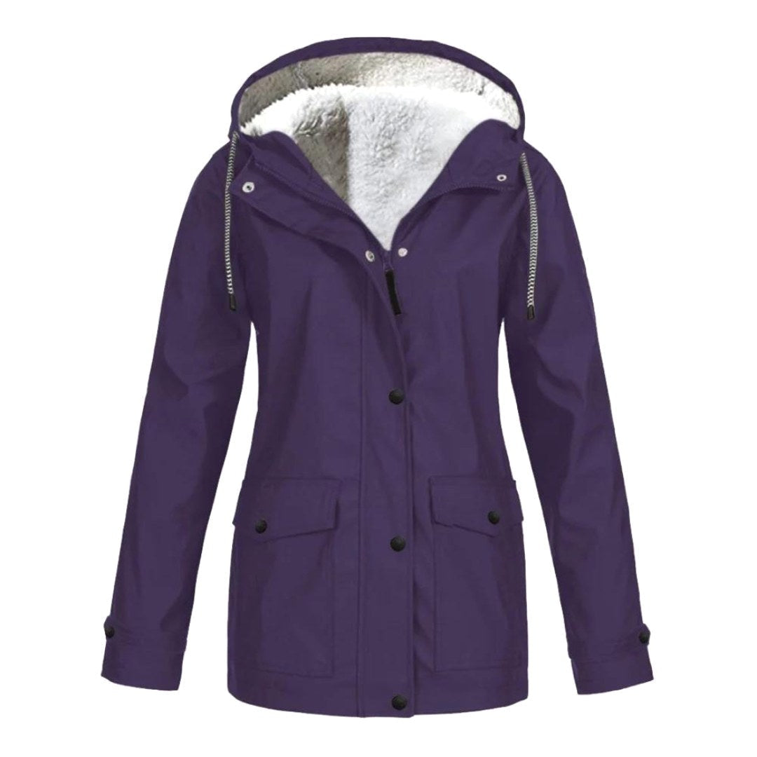 Judith | Women's Windproof Hooded Rain Jacket, Lightweight Autumn Coat | My Sweet Wardrobe | Green