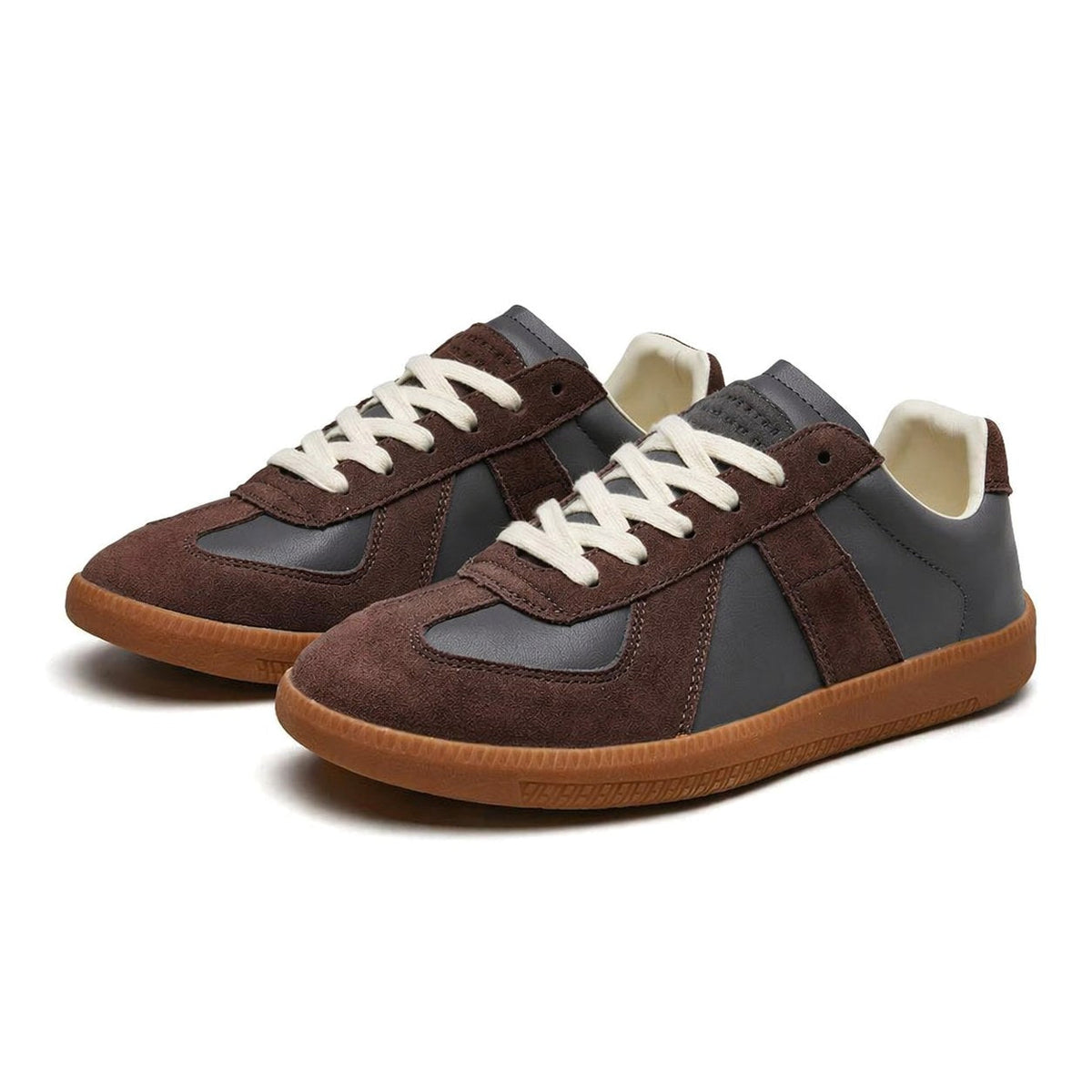 Julian | Men's Lace-Up Shoes with Non-Slip Sole, Classic Lace-Up Trainers | My Sweet Wardrobe | White
