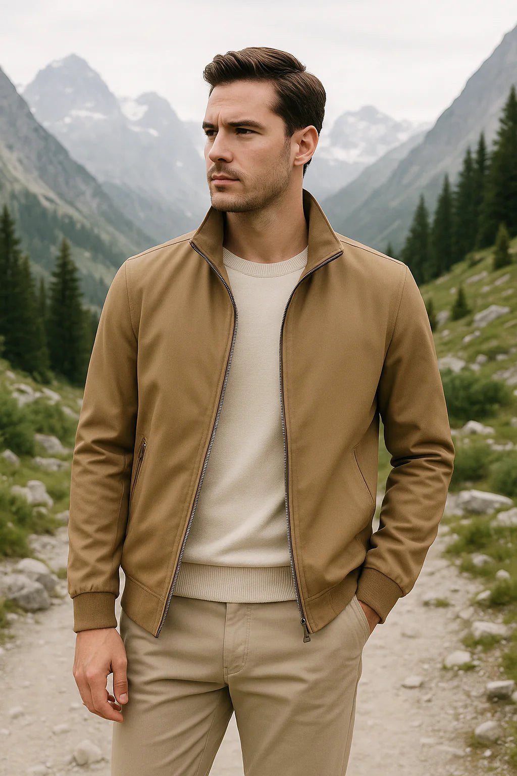 Julian | Men's Lightweight Wind-Resistant Jacket, Everyday Transitional Jacket | My Sweet Wardrobe