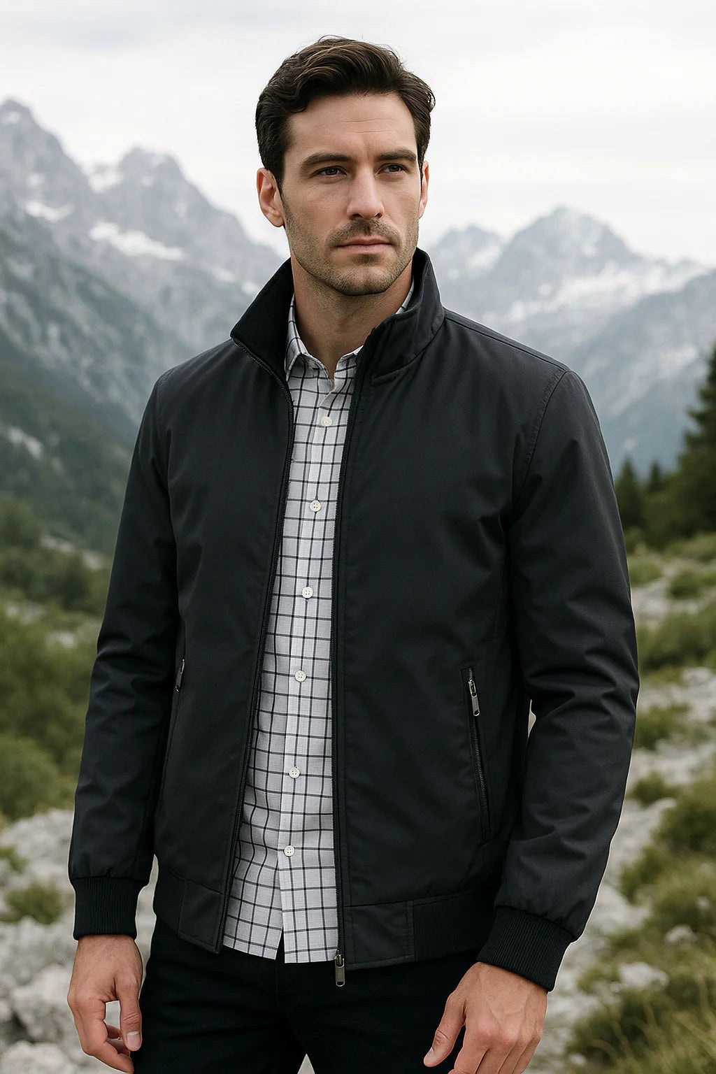 Julian | Men's Lightweight Wind-Resistant Jacket, Everyday Transitional Jacket | My Sweet Wardrobe