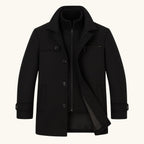 Justin | Men's Insulated Winter Coat with Adjustable Cuff, Warm Autumn Coat | Dressific | Gray