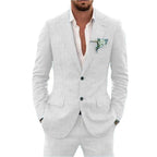 Karl | Men's Two-Piece Wedding Guest Suit, Classic Blazer and Trousers | My Sweet Wardrobe | Mint Green