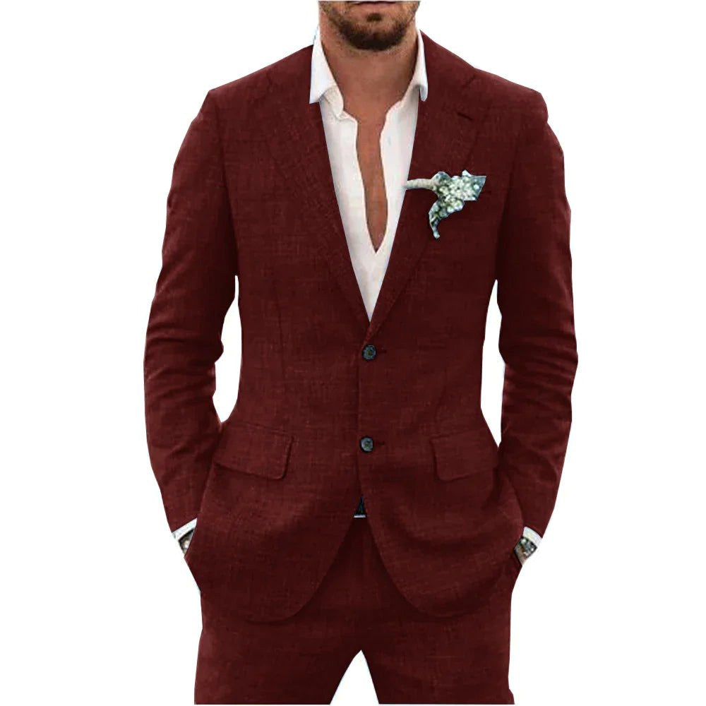 Karl | Men's Two-Piece Wedding Guest Suit, Classic Blazer and Trousers | My Sweet Wardrobe | Mint Green