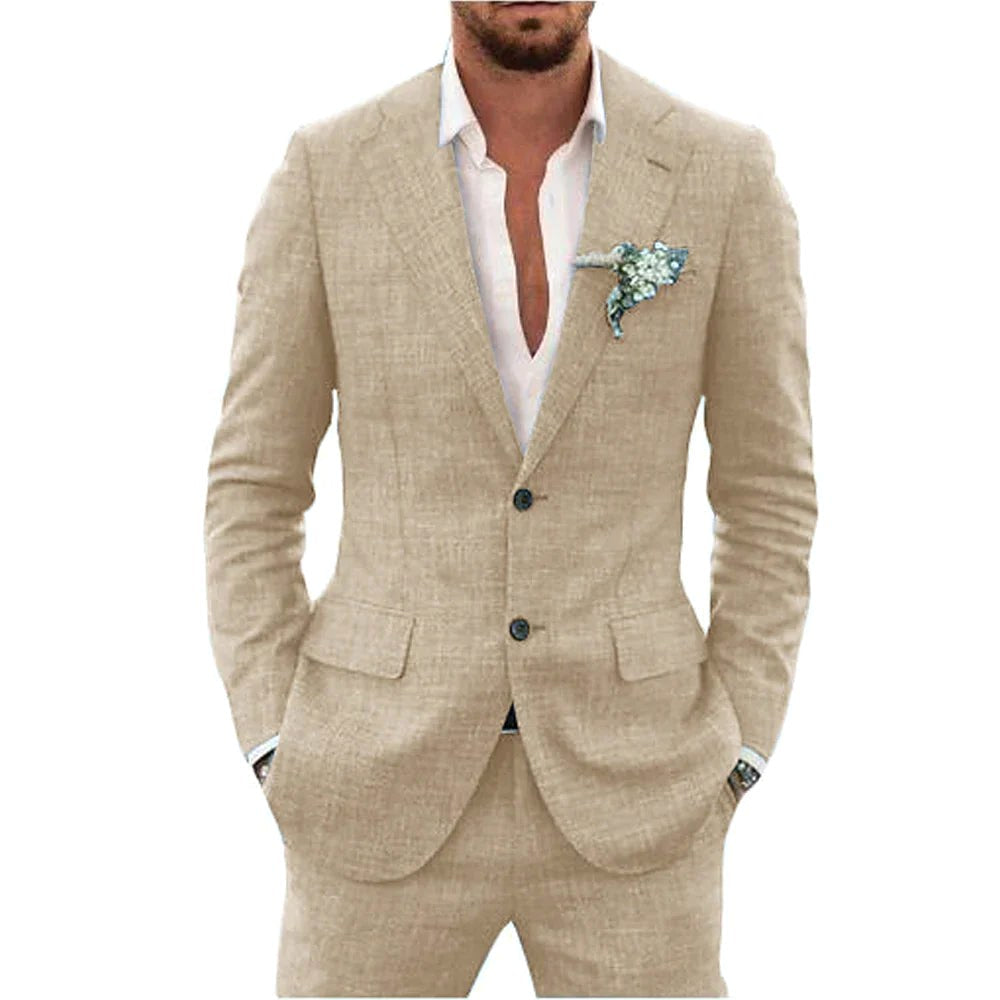 Karl | Men's Two-Piece Wedding Guest Suit, Classic Blazer and Trousers | My Sweet Wardrobe | Mint Green