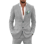 Karl | Men's Two-Piece Wedding Guest Suit, Classic Blazer and Trousers | My Sweet Wardrobe | Mint Green