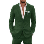 Karl | Men's Two-Piece Wedding Guest Suit, Classic Blazer and Trousers | My Sweet Wardrobe | Mint Green
