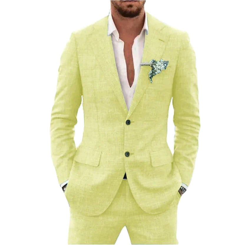 Karl | Men's Two-Piece Wedding Guest Suit, Classic Blazer and Trousers | My Sweet Wardrobe | Mint Green