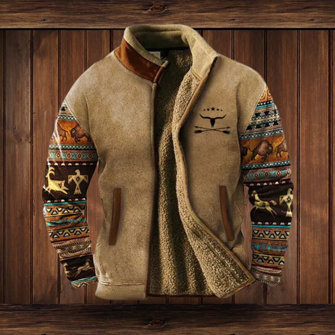 Klaus | Men's Merino Fleece Jacket, Outdoor Functional Jacket | My Sweet Wardrobe | Brown 2