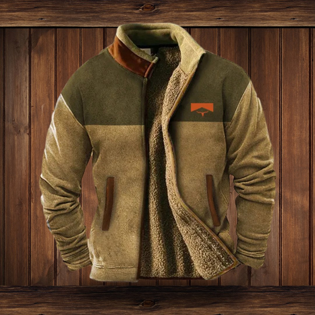 Klaus | Men's Merino Fleece Jacket, Outdoor Functional Jacket | My Sweet Wardrobe | Brown 2