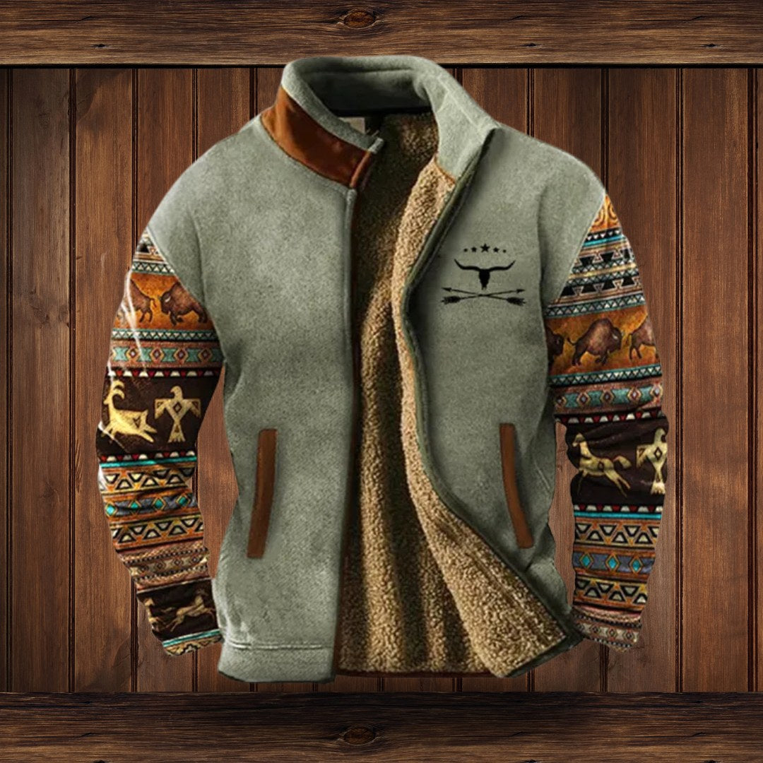 Klaus | Men's Merino Fleece Jacket, Outdoor Functional Jacket | My Sweet Wardrobe | Brown 2