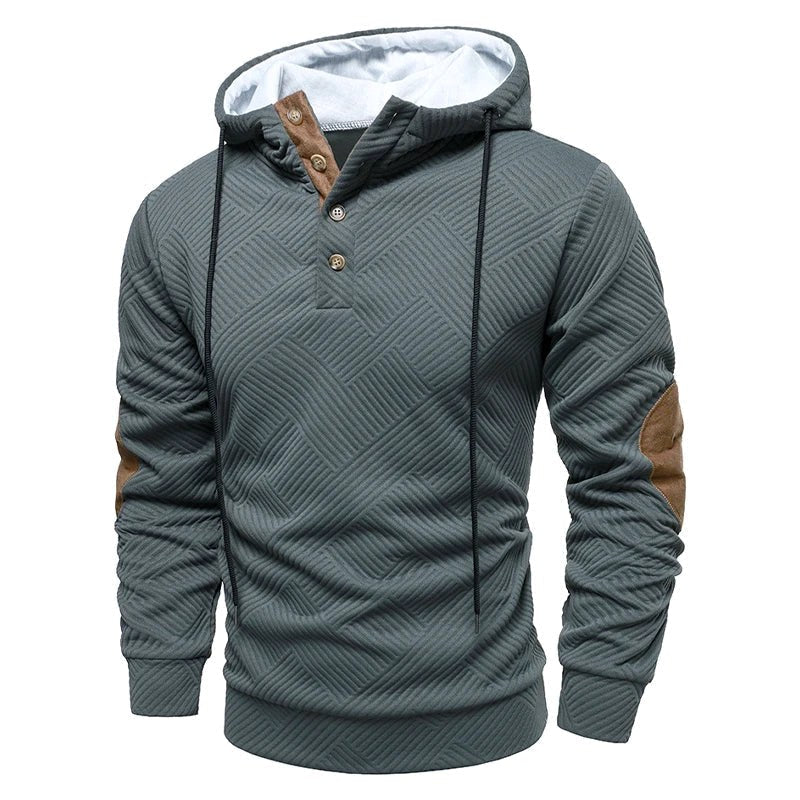 Konrad | Men's Jumper with Textured Weave, Elegant Men's Jumper | My Sweet Wardrobe | Grey