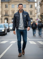Konrad | Men's Quilted Jacket with Urban Elegance, Lightweight Autumn Jacket | My Sweet Wardrobe