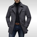 Kurt | Men's Wool Coat with Structured Cut, Elegant Wool Coat for Autumn | My Sweet Wardrobe | Grey