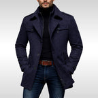 Kurt | Men's Wool Coat with Structured Cut, Elegant Wool Coat for Autumn | My Sweet Wardrobe | Grey