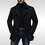 Kurt | Men's Wool Coat with Structured Cut, Elegant Wool Coat for Autumn | My Sweet Wardrobe | Grey