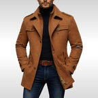 Kurt | Men's Wool Coat with Structured Cut, Elegant Wool Coat for Autumn | My Sweet Wardrobe | Grey