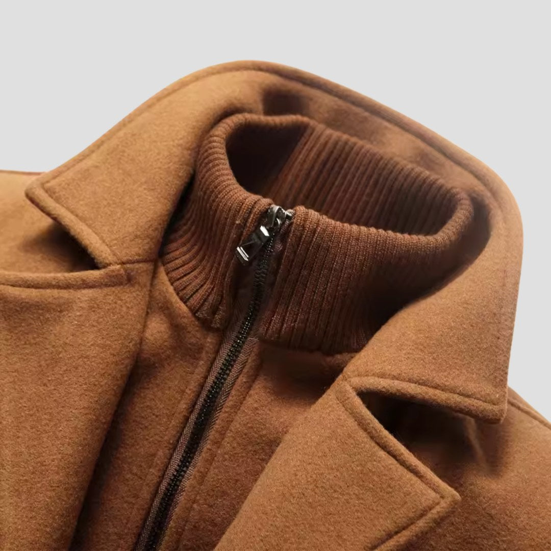 Kurt | Men's Wool Coat with Structured Cut, Elegant Wool Coat for Autumn | My Sweet Wardrobe | Grey