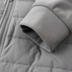 Kyle | Men's Hooded Down Jacket with Quilted Panels, Insulated Autumn Coat | My Sweet Wardrobe