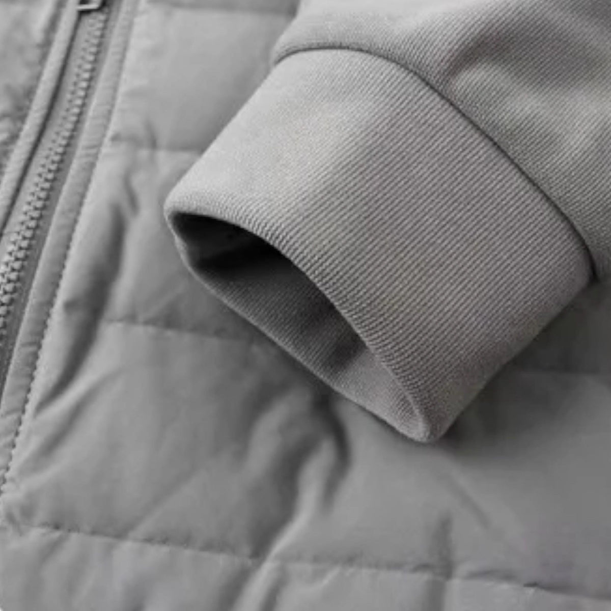 Kyle | Men's Hooded Down Jacket with Quilted Panels, Insulated Autumn Coat | My Sweet Wardrobe