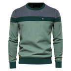 Lars | Men's Jumper with Classic Cut, Soft Cotton Jumper | My Sweet Wardrobe | Green