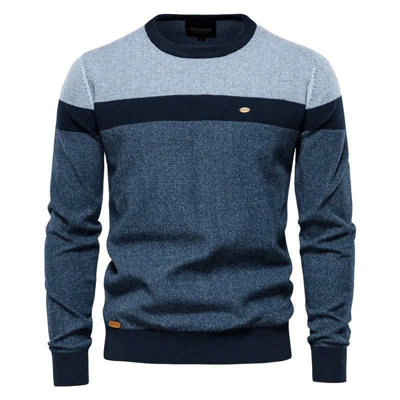 Lars | Men's Jumper with Classic Cut, Soft Cotton Jumper | My Sweet Wardrobe | Green