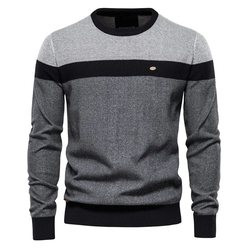 Lars | Men's Jumper with Classic Cut, Soft Cotton Jumper | My Sweet Wardrobe | Green