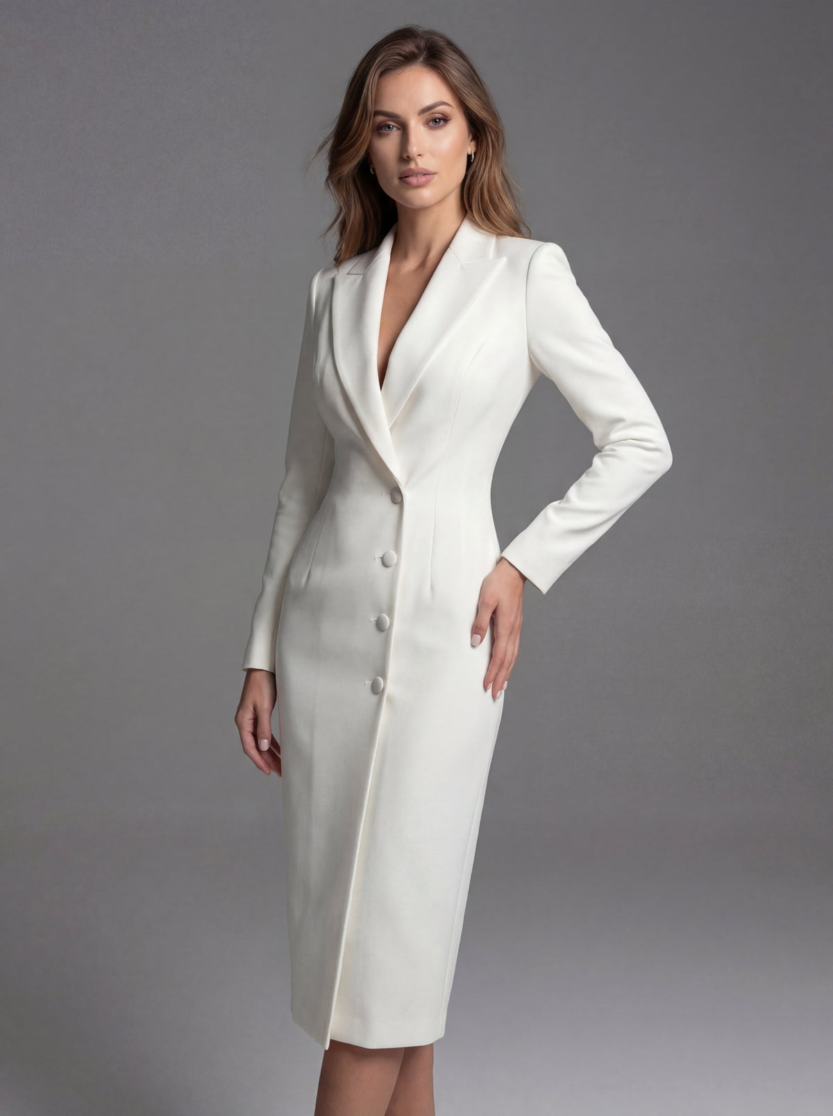 Laurine | Women's Tailored Midi Blazer Dress, Structured Midi Dress | My Sweet Wardrobe