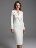 Laurine | Women's Tailored Midi Blazer Dress, Structured Midi Dress | My Sweet Wardrobe