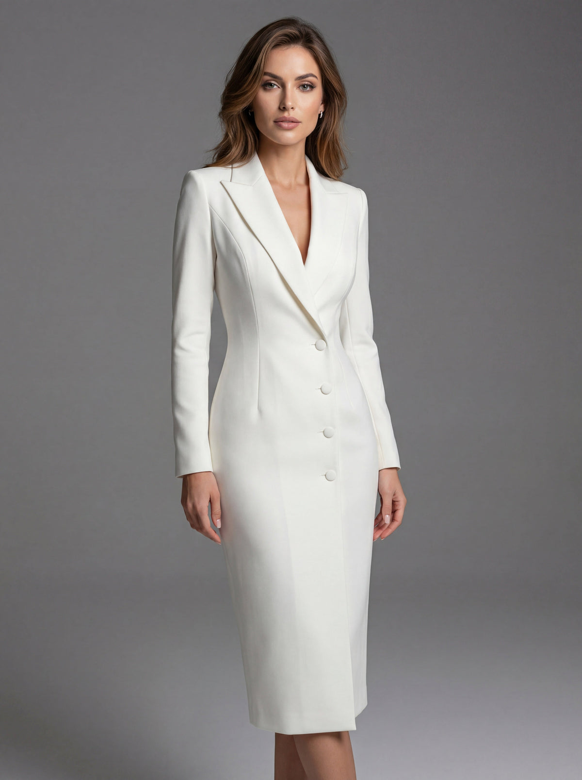 Laurine | Women's Tailored Midi Blazer Dress, Structured Midi Dress | My Sweet Wardrobe