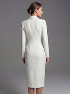 Laurine | Women's Tailored Midi Blazer Dress, Structured Midi Dress | My Sweet Wardrobe
