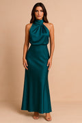 Lena | Women's Draped-Neckline Midi Dress, Elegant Occasion Dress | My Sweet Wardrobe