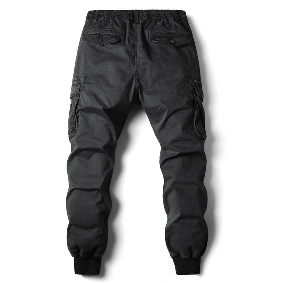 Leo | Men's Utility Cargo Trousers with Stretch Fit, Functional Pocket Trousers | My Sweet Wardrobe | Khaki