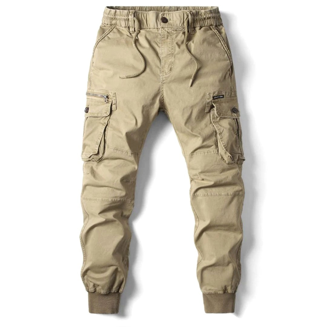Leo | Men's Utility Cargo Trousers with Stretch Fit, Functional Pocket Trousers | My Sweet Wardrobe | Dark Grey
