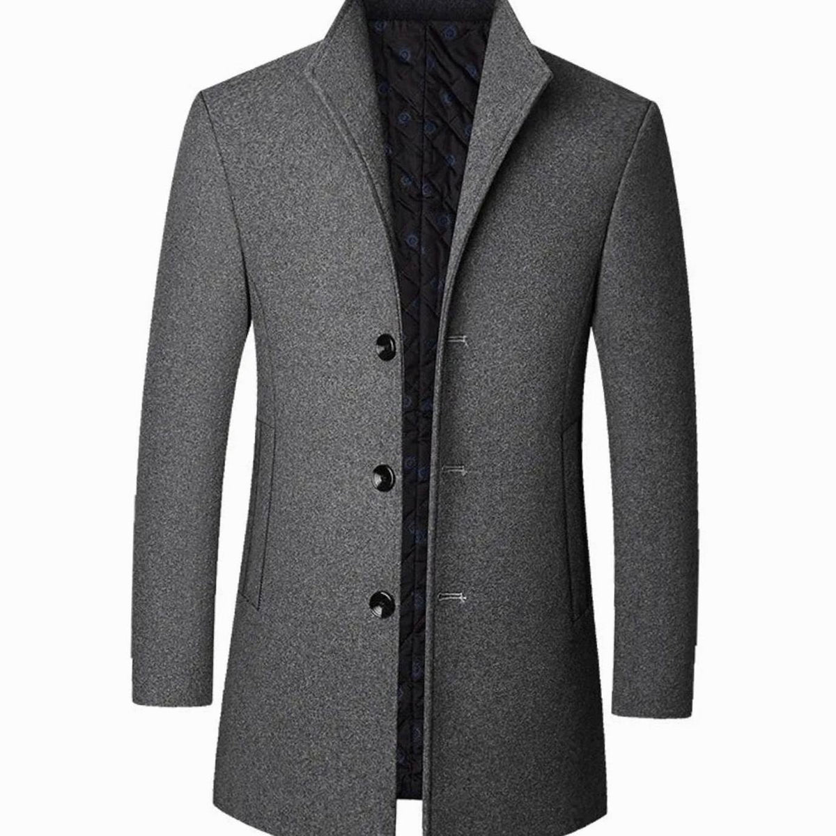 Leopold | Men's Wool Coat with Tailored Cut, Elegant Transitional Coat | My Sweet Wardrobe | Brown