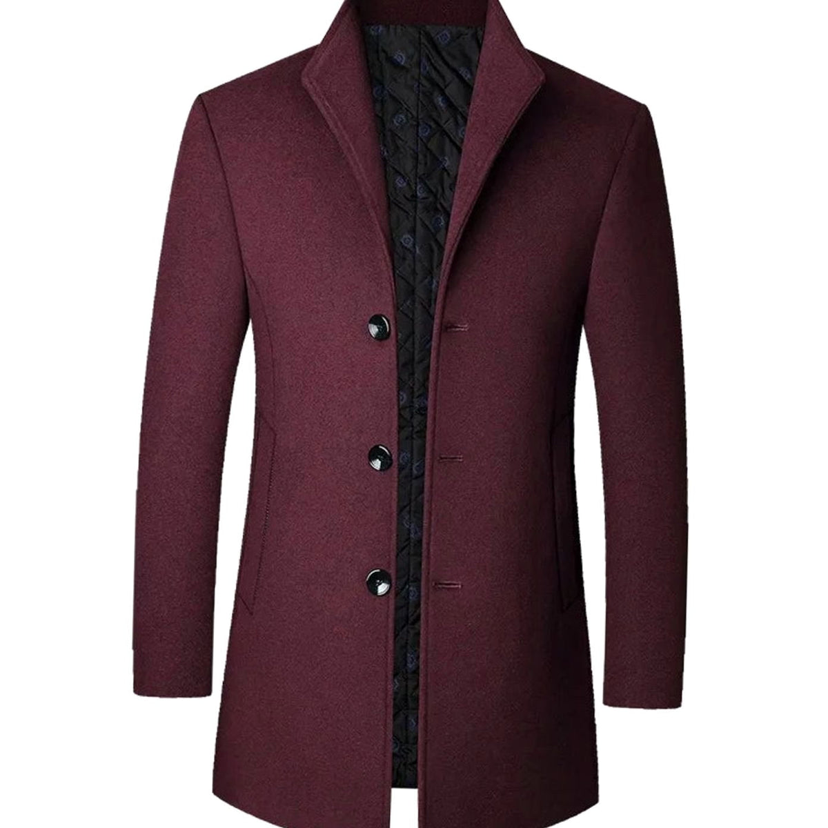 Leopold | Men's Wool Coat with Tailored Cut, Elegant Transitional Coat | My Sweet Wardrobe | Brown