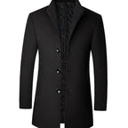 Leopold | Men's Wool Coat with Tailored Cut, Elegant Transitional Coat | My Sweet Wardrobe | Brown