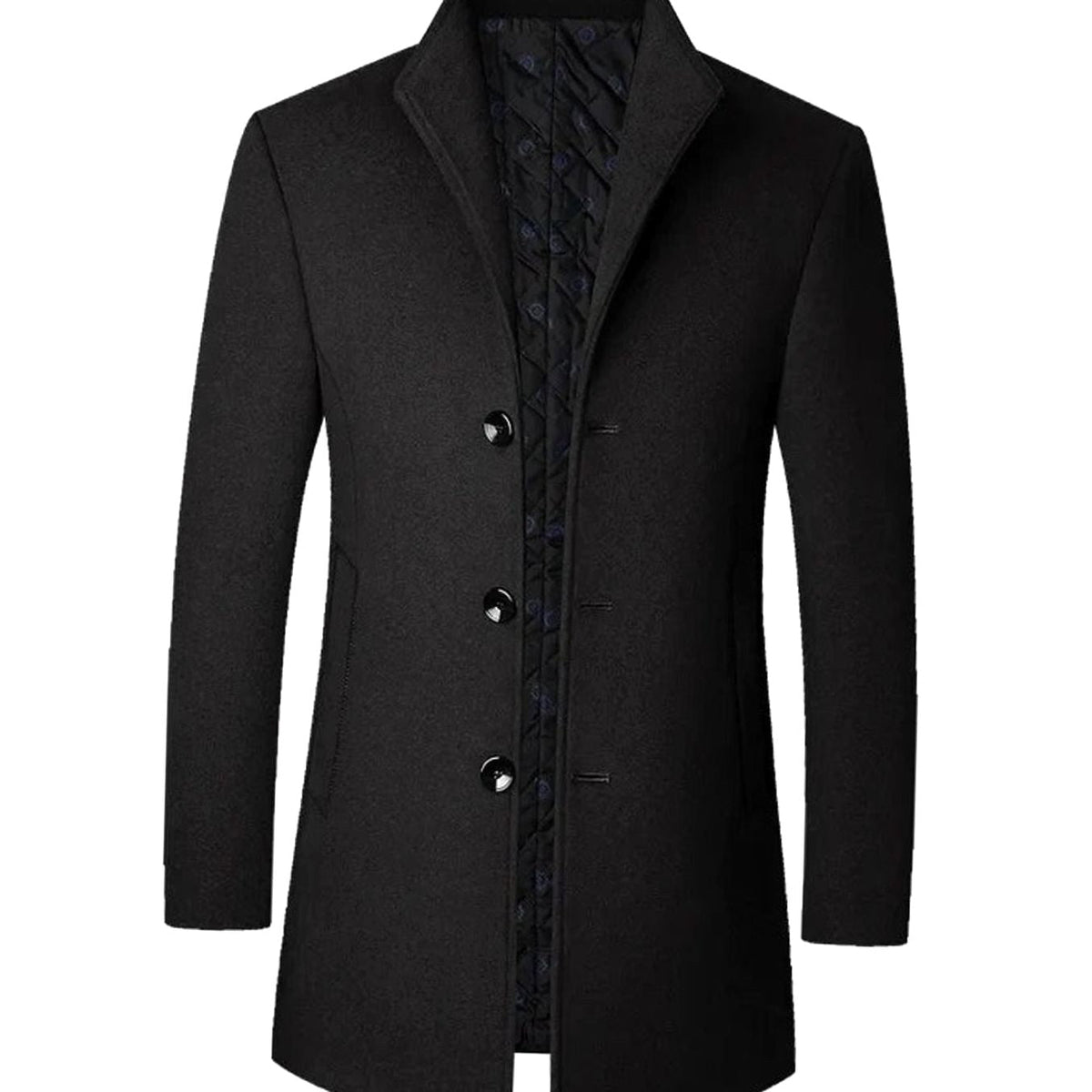 Leopold | Men's Wool Coat with Tailored Cut, Elegant Transitional Coat | My Sweet Wardrobe | Brown