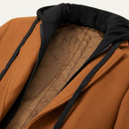 Lincoln | Men's Hooded Wool Overcoat, Quilted Lining Autumn Coat | My Sweet Wardrobe