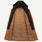 Lincoln | Men's Hooded Wool Overcoat, Quilted Lining Autumn Coat | My Sweet Wardrobe