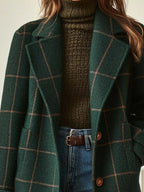 Lison | Women's Checked Wool Coat, Tailored Autumn Coat | My Sweet Wardrobe