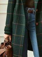 Lison | Women's Checked Wool Coat, Tailored Autumn Coat | My Sweet Wardrobe