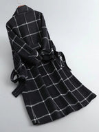 Lison | Women's Checked Wool Coat, Tailored Autumn Coat | My Sweet Wardrobe
