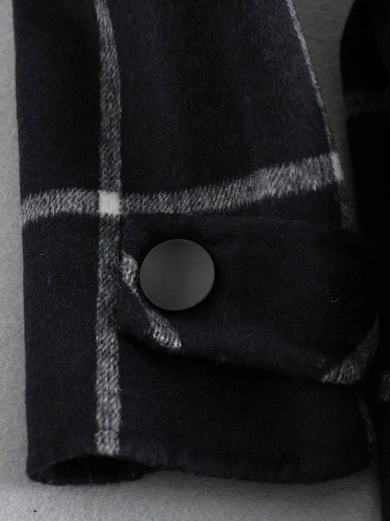 Lison | Women's Checked Wool Coat, Tailored Autumn Coat | My Sweet Wardrobe