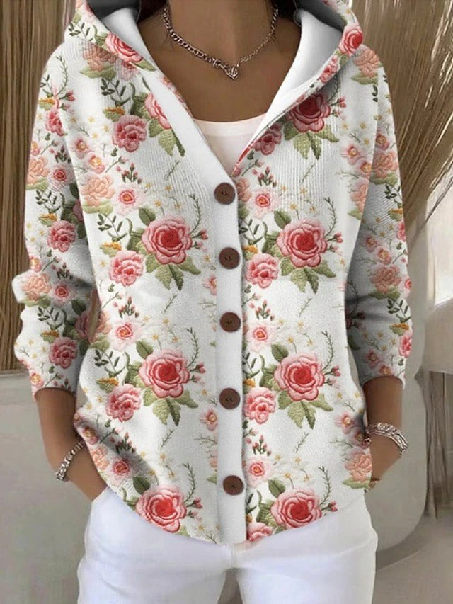 Loane | Women's Button Hooded Cardigan, Warm Everyday Jumper | My Sweet Wardrobe