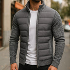 Logan | Men's Quilted Padded Jacket, Structured Everyday Jacket | My Sweet Wardrobe | Dark Grey