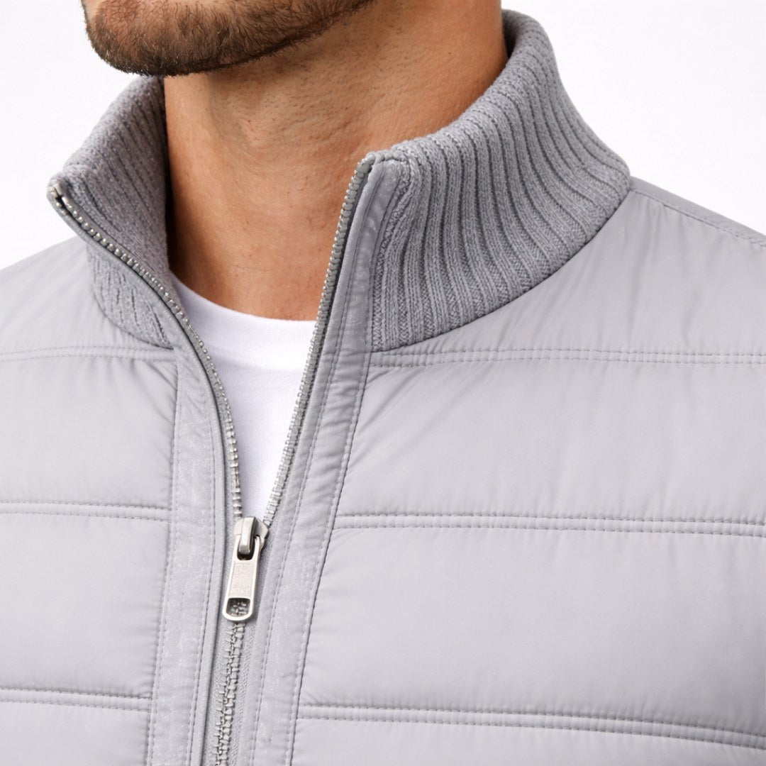 Logan | Men's Quilted Padded Jacket, Structured Everyday Jacket | My Sweet Wardrobe