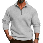 Lorenz | Men's Jumper with Zip, Lightweight Knit Jumper | My Sweet Wardrobe | Black