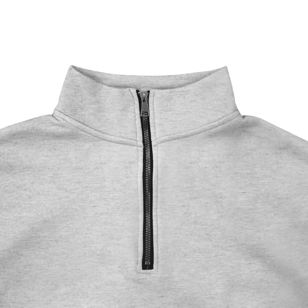Lorenz | Men's Jumper with Zip, Lightweight Knit Jumper | My Sweet Wardrobe | Light Grey